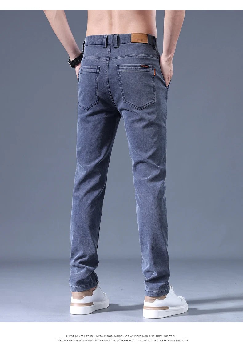 Men's 2026 Spring/Summer Business Pants - Slim Fit Elastic Cotton Casual Trousers - StepByStepNow