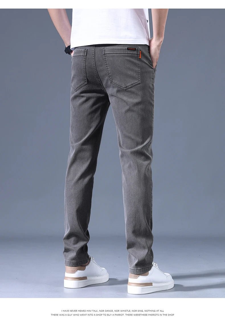 Men's 2026 Spring/Summer Business Pants - Slim Fit Elastic Cotton Casual Trousers - StepByStepNow