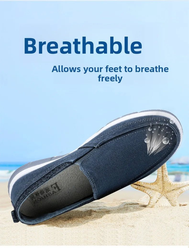 Men's Beijing Cloth Shoes Single Shoe Spring Autumn Breathable Comfortable Soft Bottom Anti - slip Casual Canvas Shoes - StepByStepNow