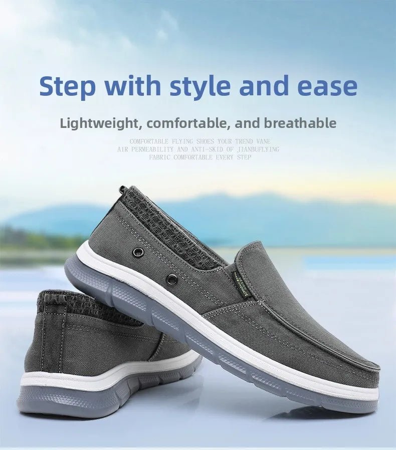 Men's Beijing Cloth Shoes Single Shoe Spring Autumn Breathable Comfortable Soft Bottom Anti - slip Casual Canvas Shoes - StepByStepNow