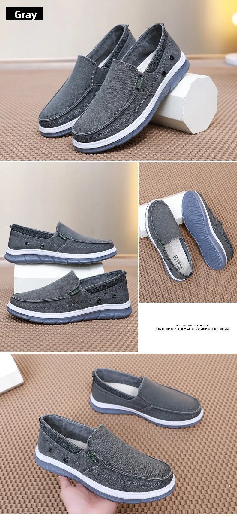 Men's Beijing Cloth Shoes Single Shoe Spring Autumn Breathable Comfortable Soft Bottom Anti - slip Casual Canvas Shoes - StepByStepNow