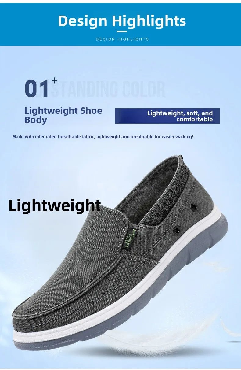 Men's Beijing Cloth Shoes Single Shoe Spring Autumn Breathable Comfortable Soft Bottom Anti - slip Casual Canvas Shoes - StepByStepNow
