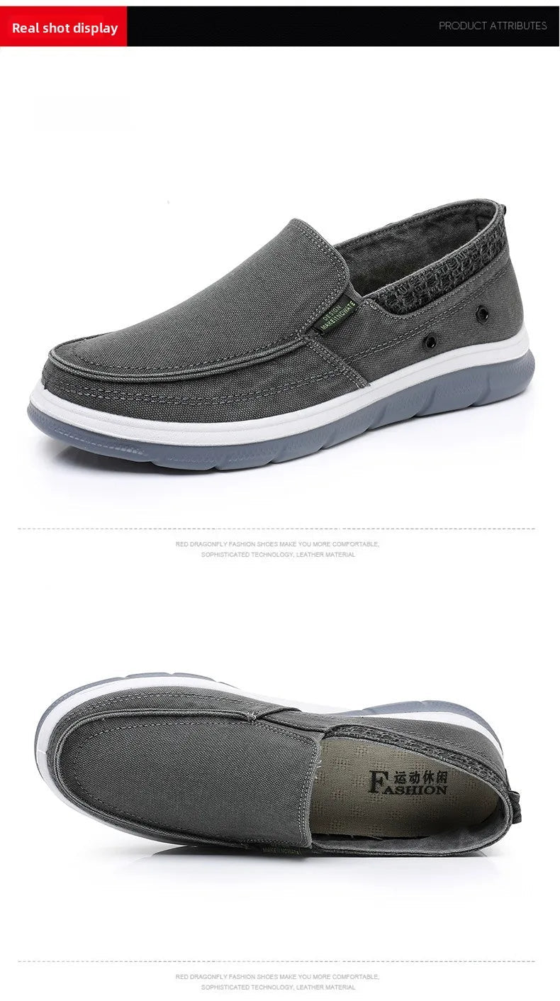 Men's Beijing Cloth Shoes Single Shoe Spring Autumn Breathable Comfortable Soft Bottom Anti - slip Casual Canvas Shoes - StepByStepNow