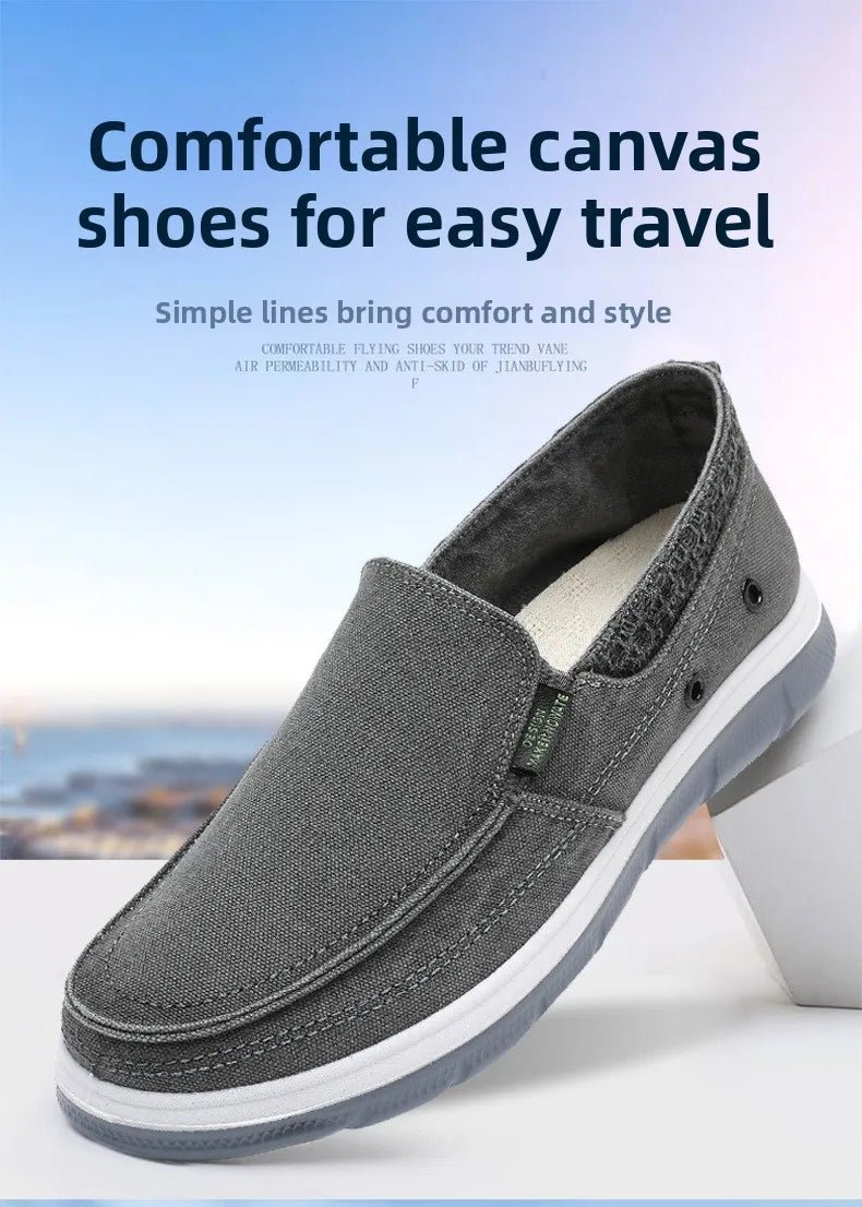 Men's Beijing Cloth Shoes Single Shoe Spring Autumn Breathable Comfortable Soft Bottom Anti - slip Casual Canvas Shoes - StepByStepNow