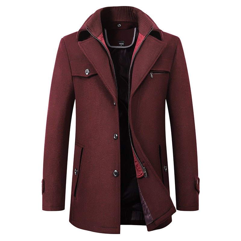 Men's Business Casual Fashion Warm Woolen Coat - StepByStepNow
