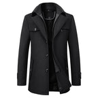 Men's Business Casual Fashion Warm Woolen Coat - StepByStepNow