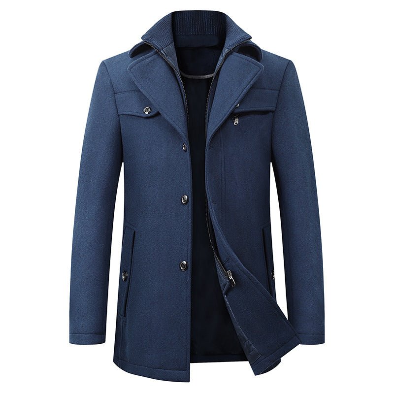 Men's Business Casual Fashion Warm Woolen Coat - StepByStepNow
