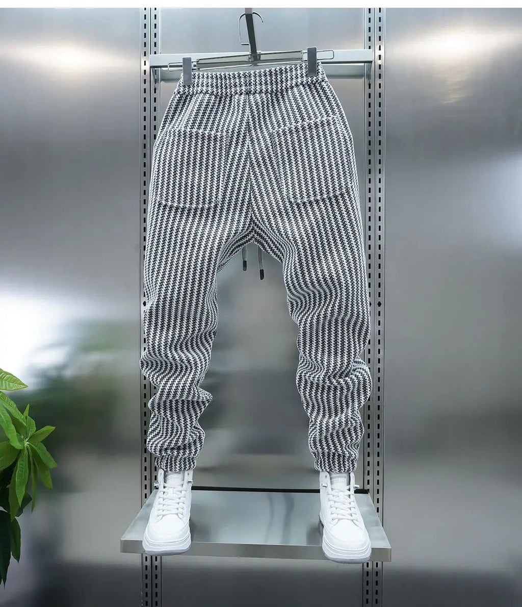 Men’s Casual Harem Pants - Regular Fit Full Length Trip Trousers - StepByStepNow