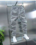 Men’s Casual Harem Pants - Regular Fit Full Length Trip Trousers - StepByStepNow