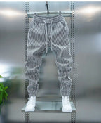 Men’s Casual Harem Pants - Regular Fit Full Length Trip Trousers - StepByStepNow