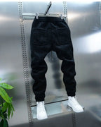 Men’s Casual Harem Pants - Regular Fit Full Length Trip Trousers - StepByStepNow