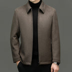 Men's Casual Polo Collar Woolen Jacket Woolen Coat Men's Clothing - StepByStepNow