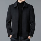 Men's Casual Polo Collar Woolen Jacket Woolen Coat Men's Clothing - StepByStepNow