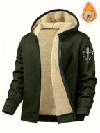 Men'S Casual Print Fleece Jacket - Softshell Zip - Up with Pockets, Regular Fit for Spring/Fall/Winter, Lightweight & Breathable for Outdoor Activities - StepByStep