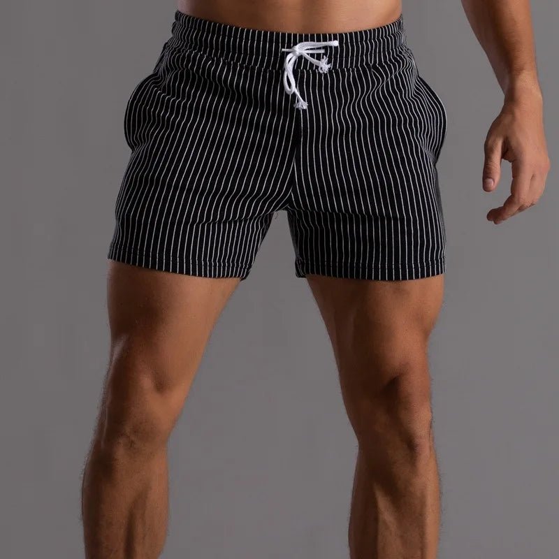 Men's Casual Shorts Sexy Leisure Short Pants Green Black Patchwork Lace-up Pocket Summer New Fashion Beach Shorts Male Clothing - StepByStepNow