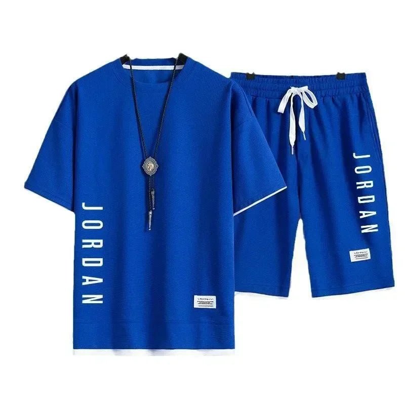 Men's Casual Sports Set - Loose T-Shirt & Low - Waist Shorts - StepByStepNow