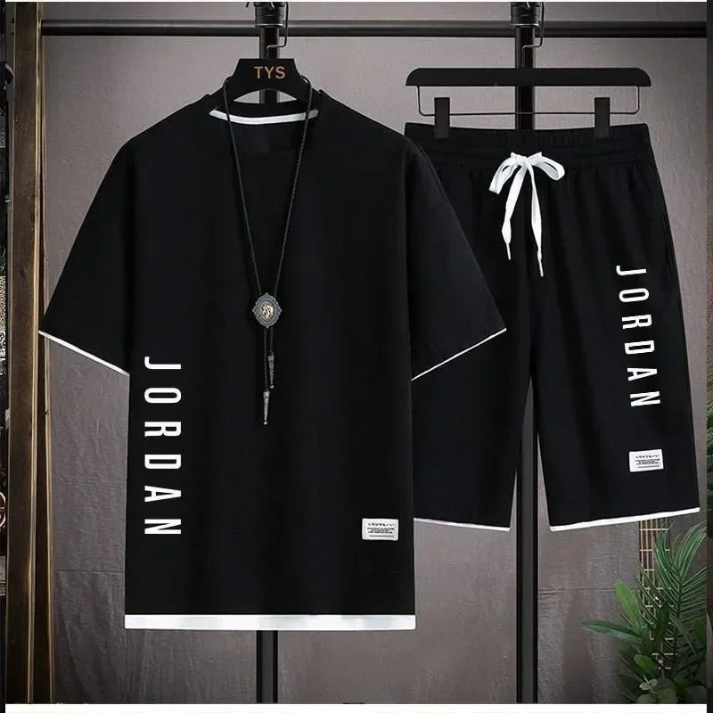 Men's Casual Sports Set - Loose T-Shirt & Low - Waist Shorts - StepByStepNow