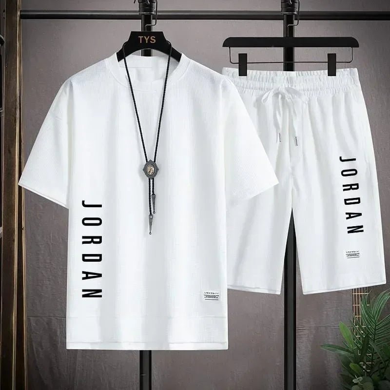 Men's Casual Sports Set - Loose T-Shirt & Low - Waist Shorts - StepByStepNow