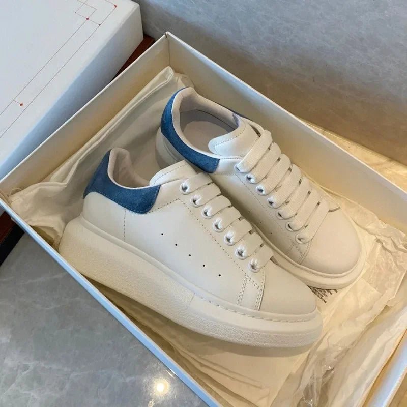 Men's Colorful Leather & Mesh Sneakers - Breathable Runner - StepByStepNow