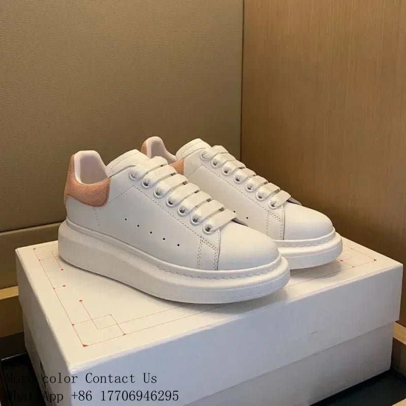 Men's Colorful Leather & Mesh Sneakers - Breathable Runner - StepByStepNow