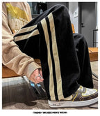 Men's Corduroy Streetwear Pants - Korean Loose Wide - Leg Trousers - StepByStepNow