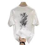 Men's Cotton T-shirts White 5XL T Shirt for Men Casual Summer Wear Hip Hop Print Black Tee Shirts Men Clothing Fashion - StepByStepNow