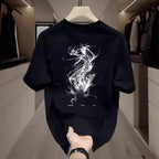 Men's Cotton T-shirts White 5XL T Shirt for Men Casual Summer Wear Hip Hop Print Black Tee Shirts Men Clothing Fashion - StepByStepNow