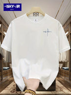 Men's Everyday Essential Cotton T-Shirt - Breathable Four - Season Casual Tee - StepByStepNow