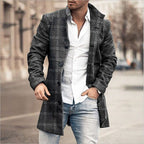 Men's Fashion Casual Tweed Stand - up Collar Coat - StepByStepNow