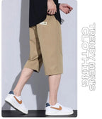 Men's Ice Silk Capri Pants - Quick - Dry Breathable Thin Casual Sports Trousers - StepByStepNow