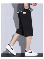 Men's Ice Silk Capri Pants - Quick - Dry Breathable Thin Casual Sports Trousers - StepByStepNow