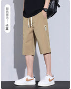Men's Ice Silk Capri Pants - Quick - Dry Breathable Thin Casual Sports Trousers - StepByStepNow