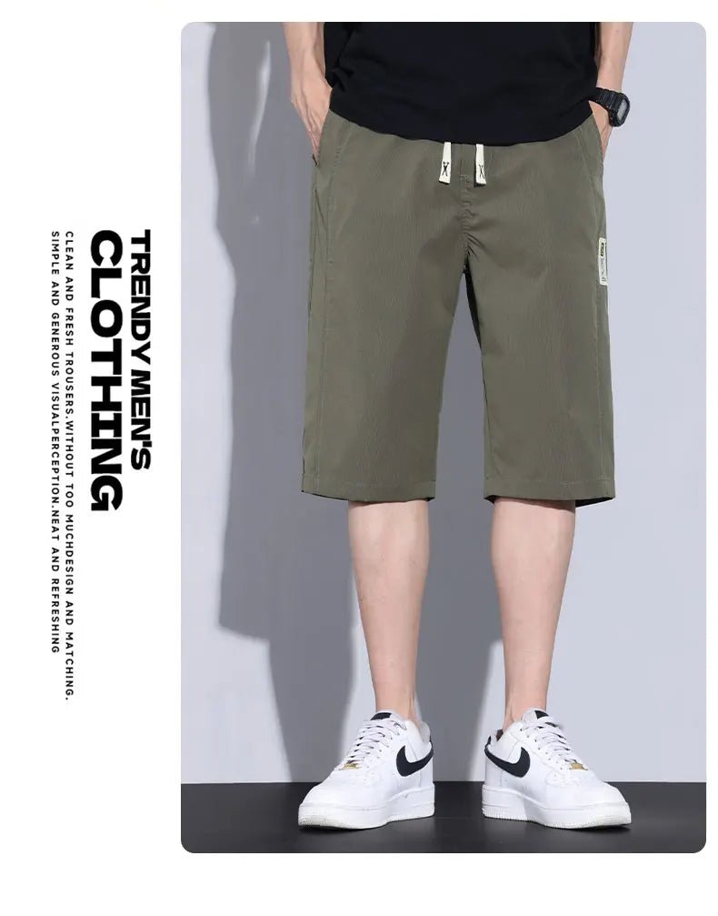 Men's Ice Silk Capri Pants - Quick - Dry Breathable Thin Casual Sports Trousers - StepByStepNow