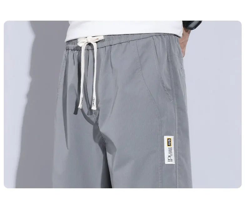 Men's Ice Silk Capri Pants - Quick - Dry Breathable Thin Casual Sports Trousers - StepByStepNow