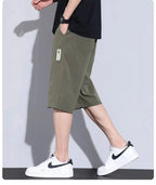Men's Ice Silk Capri Pants - Quick - Dry Breathable Thin Casual Sports Trousers - StepByStepNow