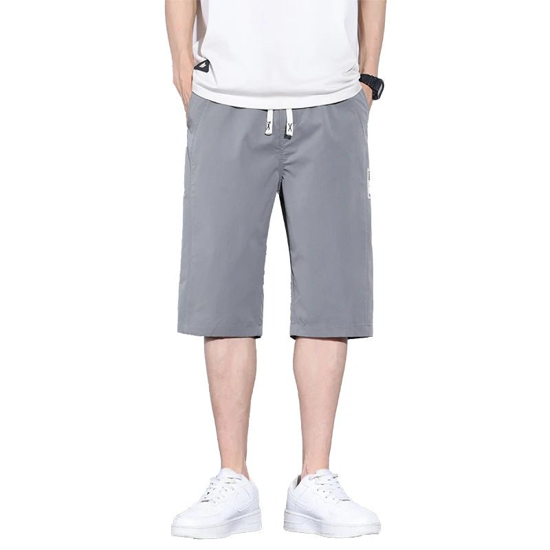 Men's Ice Silk Capri Pants - Quick - Dry Breathable Thin Casual Sports Trousers - StepByStepNow