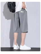 Men's Ice Silk Capri Pants - Quick - Dry Breathable Thin Casual Sports Trousers - StepByStepNow