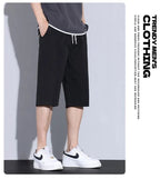 Men's Ice Silk Capri Pants - Quick - Dry Breathable Thin Casual Sports Trousers - StepByStepNow