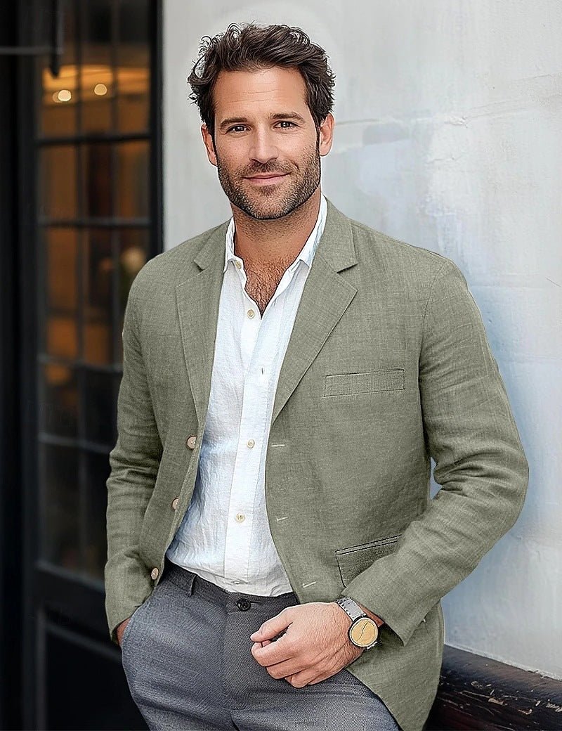 Men's Jacket Casual Cotton And Linen Suit - StepByStepNow