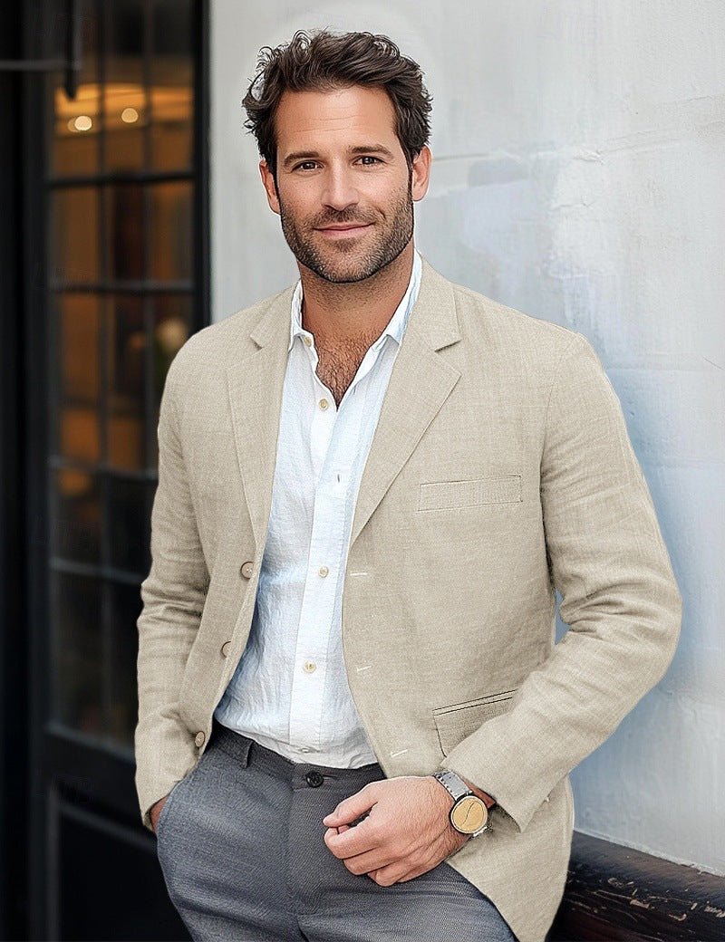 Men's Jacket Casual Cotton And Linen Suit - StepByStepNow