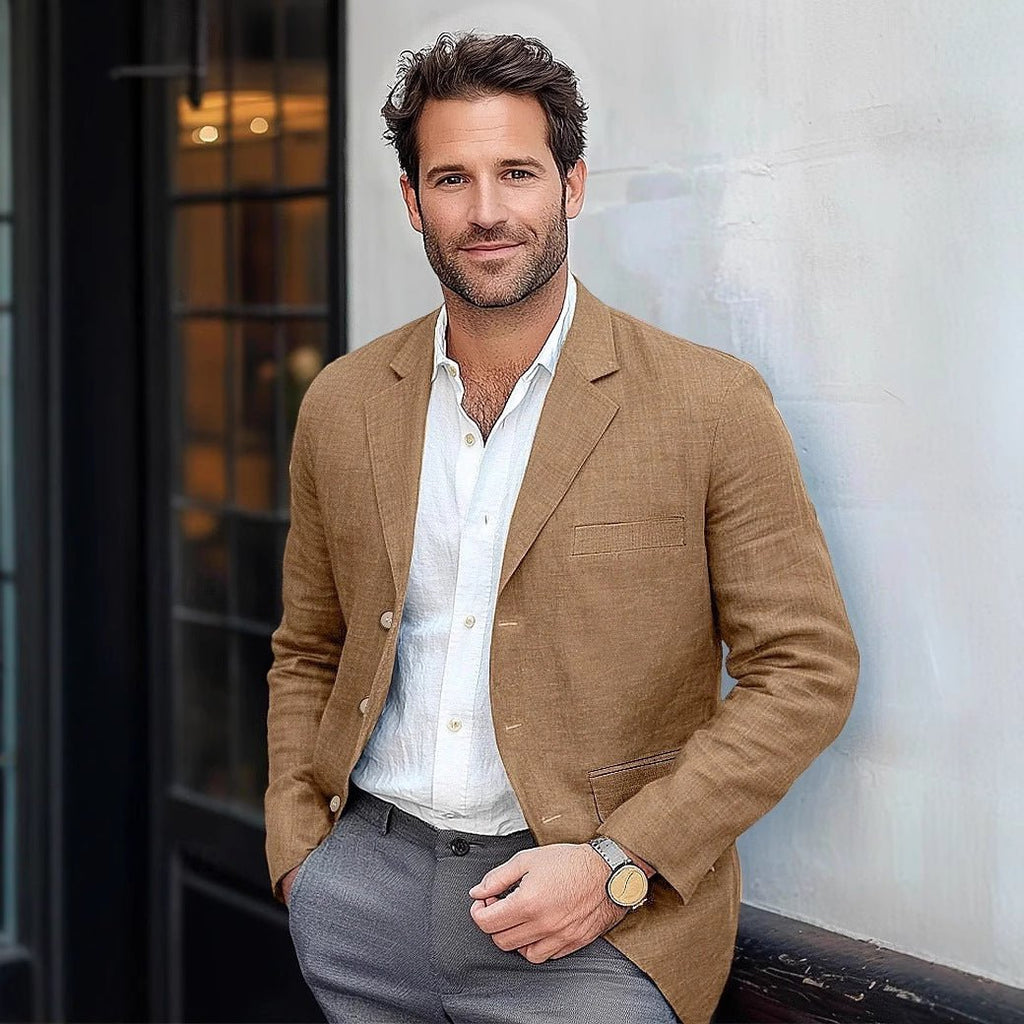 Men's Jacket Casual Cotton And Linen Suit - StepByStepNow