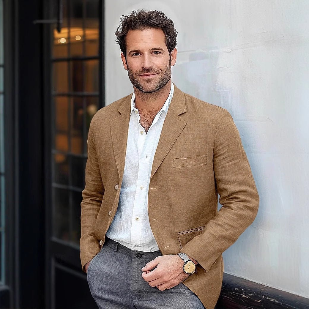Men's Jacket Casual Cotton And Linen Suit - StepByStepNow