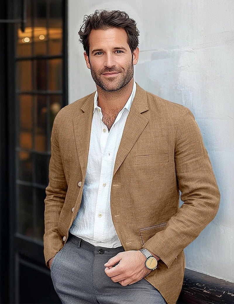 Men's Jacket Casual Cotton And Linen Suit - StepByStepNow