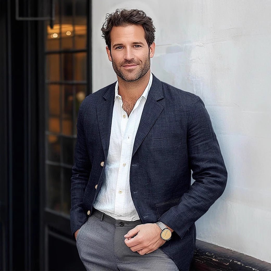 Men's Jacket Casual Cotton And Linen Suit - StepByStepNow
