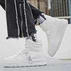 Men’s Leather Casual Mid - Top Shoes – Height Increasing Sneakers, Breathable & Hard - Wearing - StepByStepNow