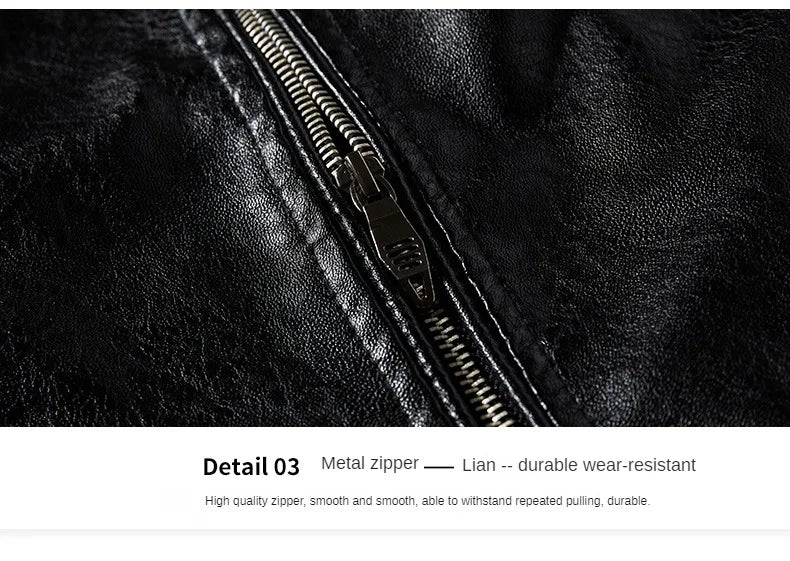 Men's Leather Jacket 2024 Autumn Winter New Plush Loose Outdoor Travel Motorcycle Coat Men Fashionable Trendy Leather Clothing - StepByStep