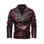 Men's Leather Jacket 2024 Autumn Winter New Plush Loose Outdoor Travel Motorcycle Coat Men Fashionable Trendy Leather Clothing - StepByStep