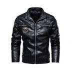 Men's Leather Jacket 2024 Autumn Winter New Plush Loose Outdoor Travel Motorcycle Coat Men Fashionable Trendy Leather Clothing - StepByStep