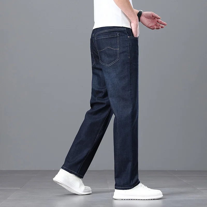 Men's Light Luxury Stretch Slim Fit Pants - Soft Business Casual Denim Trousers - StepByStepNow