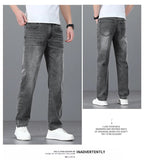 Men's Light Luxury Stretch Slim Fit Pants - Soft Business Casual Denim Trousers - StepByStepNow